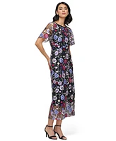Js Collections Women's Embellished Short-Sleeve Midi Dress