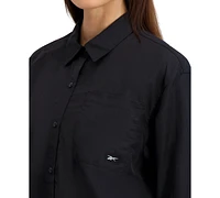 Reebok Women's Studio Style Collar Button-Down Shirt