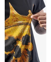 heads or tails Men's Crown Skull Rhinestone Crew T-Shirt