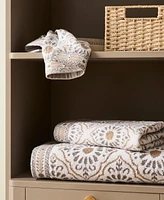 John Robshaw Rangila Cotton Washcloth, 12" x 12"
