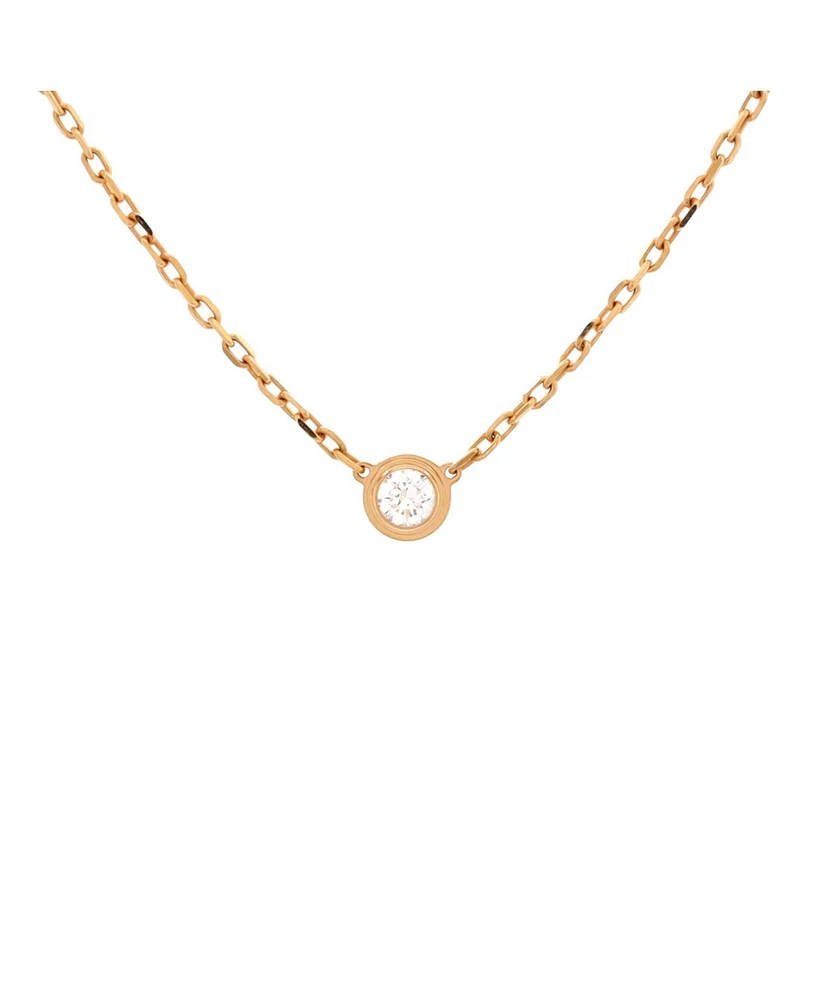 Pre-Owned Cartier Cartier D'Amour Pendant Necklace 18K Rose Gold with Diamond