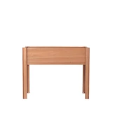 Elevated Wooden Planter Box for Outdoor Gardening