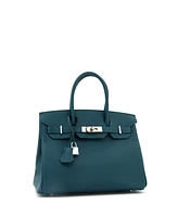Pre-Owned Hermes Birkin Handbag Epsom with Palladium Hardware