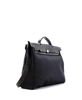 Pre-Owned Hermes 39 Herbag Zip Leather and Toile