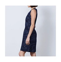 Etcetera Women's Flower Jacquard Denim Dress East Sea