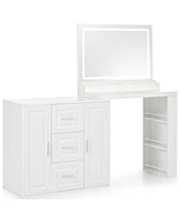 Makeup Vanity Desk with Mirror & Storage