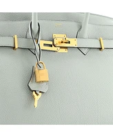 Pre-Owned Hermes Birkin 30 Handbag Grey Togo with Gold Hardware
