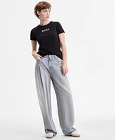Boss Orange Women's Cotton Embellished Logo T-Shirt