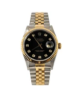 Pre-Owned Rolex Oyster Perpetual Datejust Automatic Watch in Stainless Steel and Gold with Diamond Markers 36mm