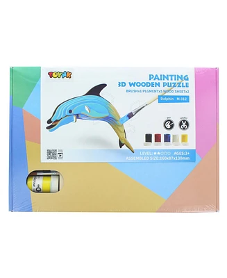 3D Wooden Painting Puzzle | Dolphin