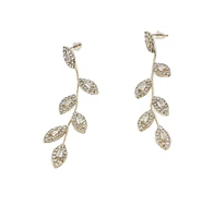 Sohi Gold-Plated Contemporary Drop Earring With Pearls