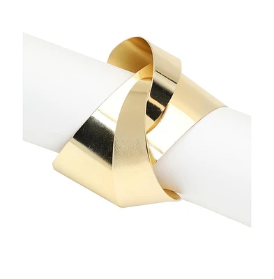 Sohi Gold-Plated Handcuff Contemporary Bracelet