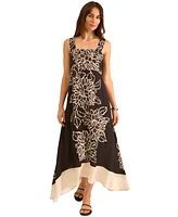 Vince Camuto Women's Square-Neck Floral-Print Maxi Dress