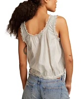 Lucky Brand Women's Printed Cotton Sleeveless Top