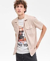 Sun Stone Mens Smokey T Shirt Baggy Jeans Washed Knit Camp Shirt Exclusively At Macys