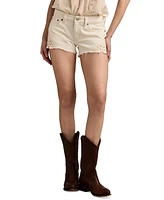 Lucky Brand Women's Festival Low-Rise Distressed Denim Shorts