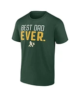 Fanatics Mto Label Men's Green Athletics Best Dad Ever T-Shirt
