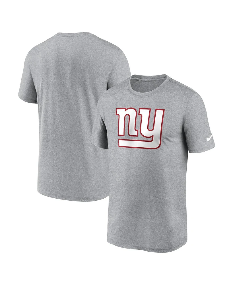 Nike Men's Heather Charcoal New York Giants Primetime Legend Logo Performance T-Shirt