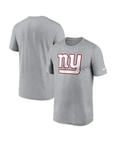 Nike Men's Heather Charcoal New York Giants Primetime Legend Logo Performance T-Shirt