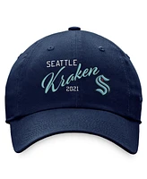 Fanatics Women's Deep Sea Blue Seattle Kraken Fundamental Script Adjustable Hat