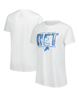 Fanatics Women's White Detroit Lions Cheerleader T-Shirt