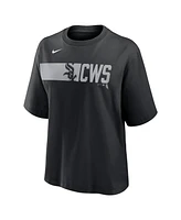 Nike Women's Black Chicago White Sox Knockout Boxy T-Shirt