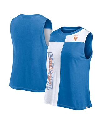 Fanatics Women's Royal/White New York Mets Color-Block Tank Top