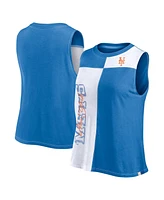 Fanatics Women's Royal/White New York Mets Color-Block Tank Top