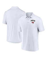 Fanatics Men's White Tampa Bay Buccaneers Push Back Polo Shirt