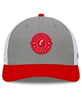 Top of the World Men's Gray/Red Cincinnati Bearcats Rob Trucker Adjustable Hat