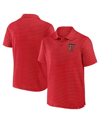 Fanatics Men's Red Texas Tech Red Raiders Victory Calls Stripe Polo Shirt