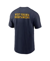 Nike Men's Navy West Virginia Mountaineers 2-Hit Stacked T-Shirt