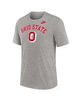 Nike Men's Heather Gray Ohio State Buckeyes Legacy Arch Tri-Blend T-Shirt