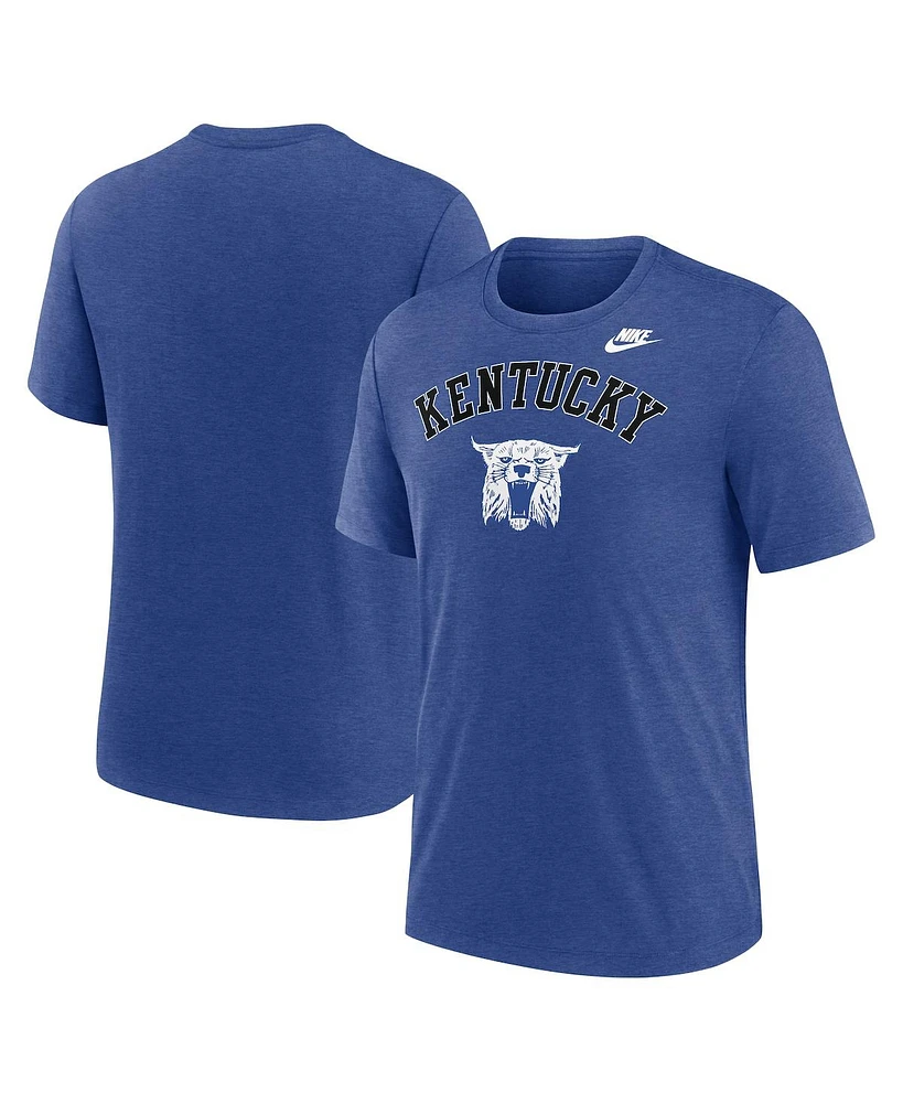 Nike Men's Heather Royal Kentucky Wildcats Legacy Arch Tri-Blend T-Shirt