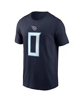 Nike Men's Calvin Ridley Navy Tennessee Titans Player Name Number T-Shirt