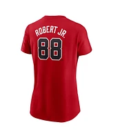Nike Women's Luis Robert Jr. Red Chicago White Sox 2025 City Connect Fuse Name Number T-Shirt