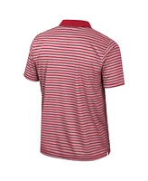 Colosseum Men's Cardinal Arkansas Razorbacks Striped Polo Shirt