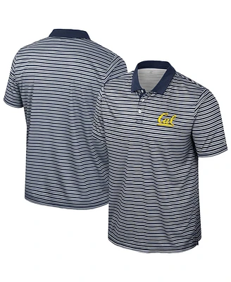 Colosseum Men's Navy Cal Bears Striped Polo Shirt