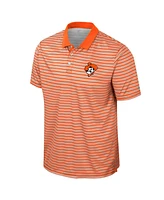 Colosseum Men's Orange Oklahoma State Cowboys Striped Polo Shirt