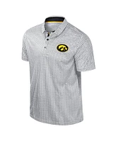 Colosseum Men's Black Iowa Hawkeyes Big Tall Marty Rival Polo Shirt