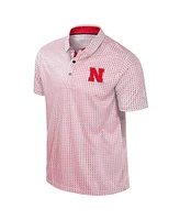 Colosseum Men's Scarlet Nebraska Huskers Big Tall Marty Rival Polo Shirt