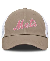 Nike Men's and Women's Khaki/White New York Mets Club Trucker Adjustable Hat
