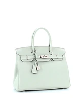 Pre-Owned Hermes Birkin 30 Handbag Grey Togo with Palladium Hardware
