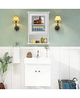 Bathroom Wall Mounted Adjustable Hanging Storage Medicine Cabinet