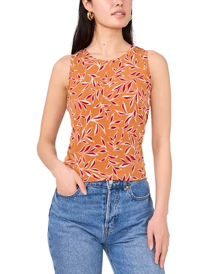 Vince Camuto Women's Printed Keyhole-Back Tank Top