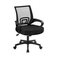 Yaheetech Height Adjustable Mesh Office Chair with Mid-Back, Purple
