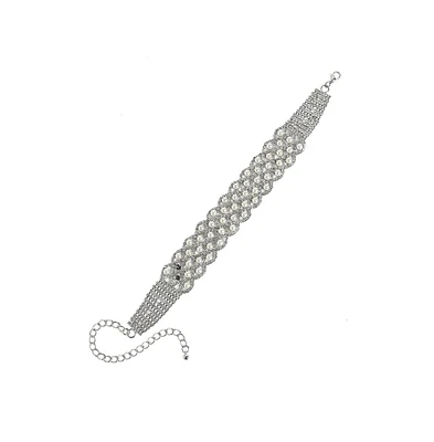 Sohi Pearl Crystal Choker Necklace