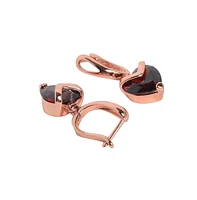 Sohi Crystal-Heart Hoop Earrings