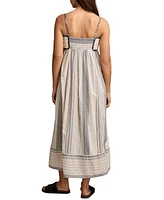 Lucky Brand Women's Crochet Bodice Cotton Maxi Dress