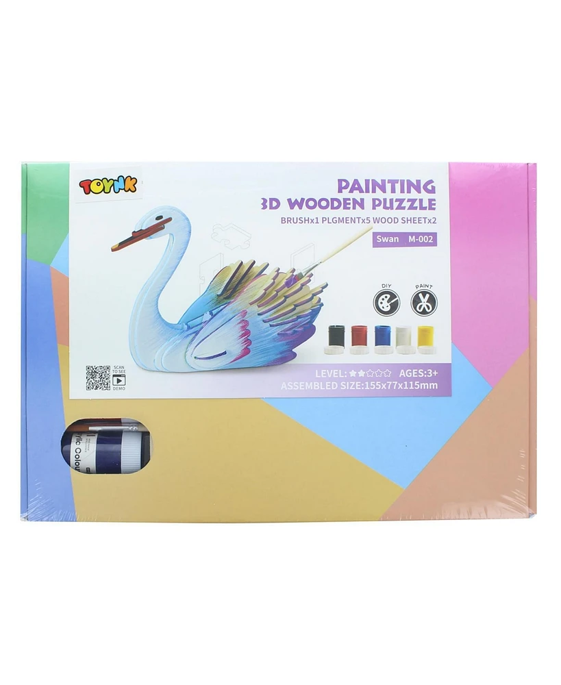 3D Wooden Painting Puzzle | Swan